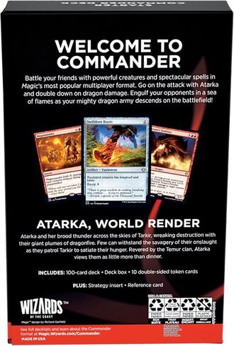 Magic: The Gathering Starter Commander Deck – Draconic Destruction (Red-Green) | Ready-to-Play Deck for Beginners and Fans | Ages 13+ | Collectible Card Games in Saudi Arabia