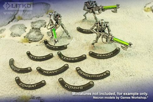 مجموعة LITKO Specialist Base Hugger Token، قواعد 32 مم، متوافقة مع Warhammer: Kill Team، رمادي شفاف (10) in Kuwait