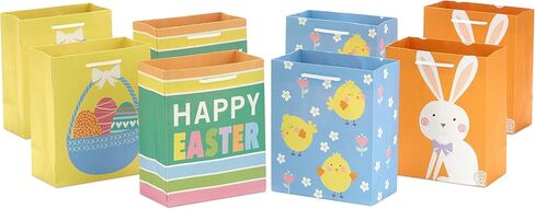 Hallmark 6" Small Easter Gift Bag Bundle (8 Bags: Easter Basket, Easter Bunny, Chicks, "Happy Easter") for Kids, Party Favors, Gift Cards in Saudi Arabia
