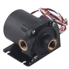 12v Brushless DC Pump, G1/4in Mini Computer, 600LH 3600RPM Rotate Speed Water Cooling Pump with Left Water Outlet for PC