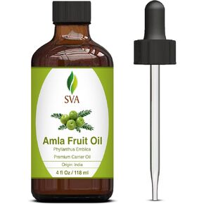 SVA Organics Carrot Seed Carrier Oil with Dropper- 118 ml (4 fl. oz.) 100% Pure, Natural, Cold Pressed and Therapeutic Grade for Moisturized Skin, Shiny Hair, Aromatherapy & Massage