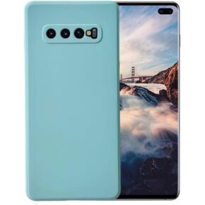 Compatible with Samsung Galaxy S10 Plus Soft Liquid Silicone Gel Cell Phone Mobile Basic Back Case Cover (Soft Pink)
