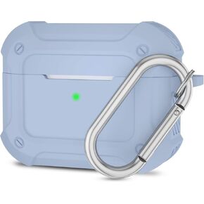 ATUAT for AirPods Pro 1st/2nd Generation Case Cover, Full Rugged Protective Silicone Case Accessories with Keychain for Apple AirPods Pro, Front LED Visible, Bright Orange