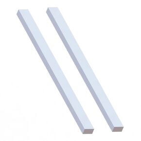 2PCS 6061 Aluminum Flat Bar 0.3x2x16 Inch Long 8x50x410mm General Purpose Plate Solid Stock Machining 8x50