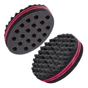 Supaze 3Pcs Hair Sponge Set, Curl Brush Sponge for Hair Men Women, Twist Sponge for Afro Curls with Metal Afro Pick