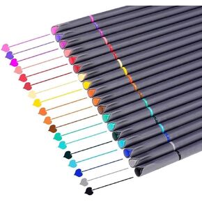 iBayam Journal Planner Pens Colored Pens Fine Point Markers Fine Tip Drawing Pens Fineliner Pen for Journaling Writing Note Taking Calendar Coloring Art Office Back to School Supplies, 18-Pack