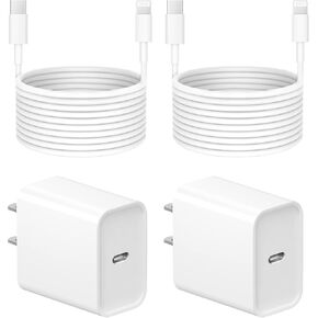 10 Ft iPhone Fast Charger【Apple MFi-Certified】 2-Pack 20W Super Fast Charger cargador with Long Fast Charging Cable for iPhone 14/13/12/11 Pro Max,14 Plus,Mini,Pro/XS/SE/XR/iPad