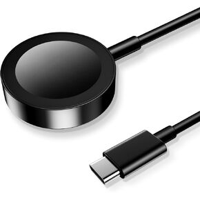 𝟐𝟎𝟐𝟒 𝐔𝐩𝐠𝐫𝐚𝐝𝐞𝐝 Magnetic Charging Cable for Apple Watch Charger,[USB C Port] Wireless Charger Coaxial Cables Compatible with iWatch Series Ultra2/Ultra/8/7/6/SE/SE2/5/4/3/2[4.9FT/1.5M],Black