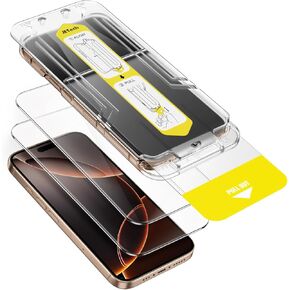 JETech Screen Protector for iPhone 16 Pro Max 6.9-Inch, 10-Second Super Easy Installation with One-Step Alignment Tray, Bubble-Free Tempered Glass Film, Case-Friendly, HD Clear, 2-Pack