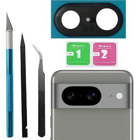 Pixel 8 Back Camera Glass Lens Replacement for Google Pixel8 Rear Camera Glass Replacement with Pre-Installed Adhesive and Reparing Toolkits