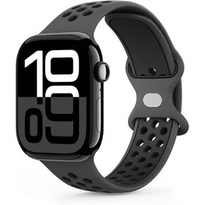 AK Sport Bands Compatible with Apple Watch Band 38mm 42mm 40mm 44mm 41mm 45mm 49mm Women Men, Soft Silicone Breathable Replacement Straps for iWatch Ultra 2 Series 10 9 8 7 6 5 4 3 2 1 SE
