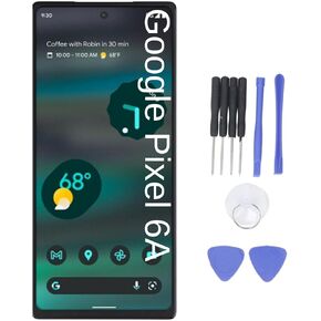 Organic Screen Replacement for Pixel 6A, Pixel 6A Frame, Digitizer Assembly with Frame Repair Tools for Pixel 6A