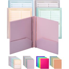 Mr. Pen- Plastic Folders with Clear Front Pocket, 5 pcs, Pastel Colors, Pocket Folders, Plastic Folders for Documents, Plastic Folders with Pockets, File Folders with Fasteners, Folder with Pockets