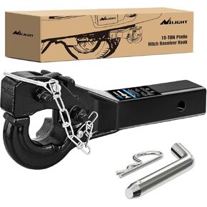 Nilight Trailer Hitch Tri Ball Mount with Hook & 5/8" Hitch Pin Clip Fits 2-Inch Receiver Horizontally Vertically, 2 Years Warranty