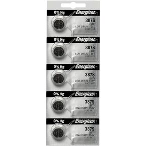 Energizer 387S Button Cell Silver Oxide Watch Battery Pack of 5 Batteries