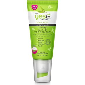Yes To Tea Tree Scalp Treatment, Soothing Formula To Remove Build Up, Leaving Scalp Cleansed & Calm, With Tea Tree, Witch Hazel, Apple Cider Vinegar & Sage Oil, Natural, Vegan & Cruelty Free, 3 Fl Oz