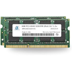 Adamanta 16GB (2x8GB) DDR3 1066MHz PC3-8500 SODIMM 2Rx8 CL7 1.5v Laptop Memory Upgrade Notebook RAM DRAM