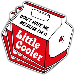 3 Pcs Dont Hate Me Because Im a Little Cooler Sticker, Dont Hate Me Because Im a Little Cooler, Im a Little Cooler, Funny Little Cooler Pun Stickers for Laptop Bottle Phone Car Helmet 3"x3" (L1)