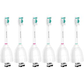 Aoremon Replacement Toothbrush Heads for Philips Sonicare E-Series Essence HX7022/66 and other Screw-on Electric Toothbrush Model, 6 Pack
