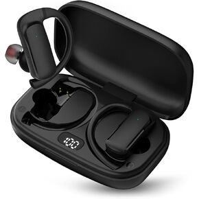 Bluetooth 5.3 Headphones for Samsung Galaxy S24/S23/S22,Wireless Earbuds 90H Playback Buds with Wireless Charging Case Over-ear Earphones with Earhooks IPX7 Waterproof Stereo Headset for Android Phone