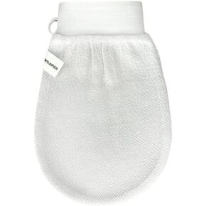 Wildpier Beauty Exfoliating Glove Luxe for Sensitive Skin Mitt Body Scrub for Bath Shower Spa Hand Exfoliator Gloves, Dead Skin Cell Remover, Plant Based Deep Exfoliation Scrubber, Black