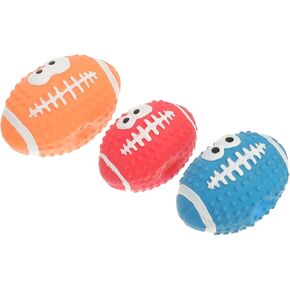 FOMIYES Latex Dog Toys 3pcs Fetch Toys for Large Dogs Tennis Spherical Molar Football vocalize Pet Dog pet Toys Outdoor Squeaky Dog Toys Toy Dog Sound Toy The Dog teether Sound Toy