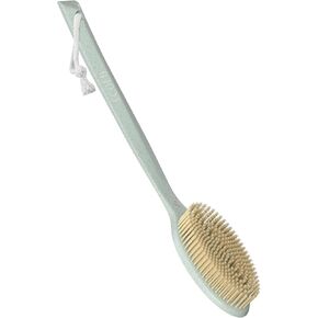 ECOED Back Bath Brush- Coffee & Wheat Straw Handle- for Shower Vegan Bristle Bath Scrubber Body Brush for Showering, Shower Brush for Men & Women