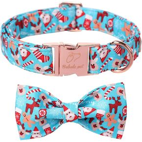 Christmas Dog Collars for Large Dog with Bow Tie,Red Gingerbread Man Collar with Safety Metal Buckle Adjustable Puppy Collars for Small Medium Dog,Boy&Girl&male&Female Dog Gift,XL