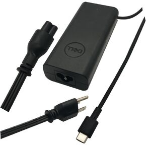 Dell 65W USB-C Laptop Charger,Latitude 3430 3440 3450 Power AC Adapter with Power Cord Cable, Black, HKA65NM200