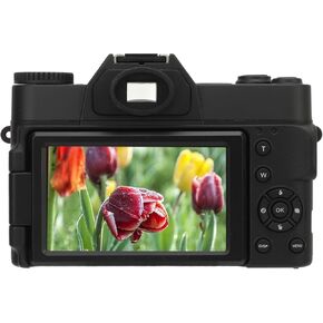 4K Digital Camera, 16X Zoom Digital Zoom Anti Shake Video Camera with 180° Flip Screen, Autofocus Vlogging Camera for Photography, Compact Point and Shoot Travel Cameras for Adults