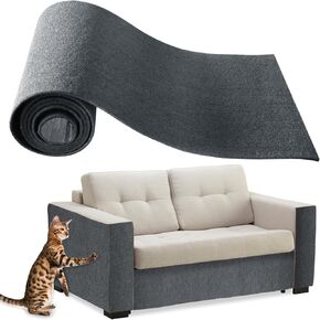 Cat Scratching Mat 78.7"x15.8" Trimmable Self-Adhesive Cat Scratching Furniture Couch Protector, DIY cat Climbing Tree Shelves Replacement Frame Parts, self-Made Protective cat Scratching Board