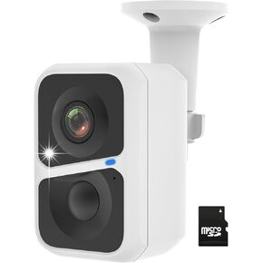 2K Wireless Battery-Powered Security Camera, Outdoor/Indoor with AI Motion Detection, Full Color Night Vision, 2-Way Audio, Spotlight & Siren, IP65 Weatherproof, SD/Cloud Storage(32G SD Card Included)