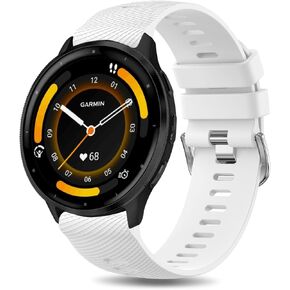Vancle Bands Compatible with Garmin Vivoactive 4/Venu 3/Venu 2, Garmin Forerunner 265 255 Watch Band, Soft Silicone Sport Replacement Strap for Women Men