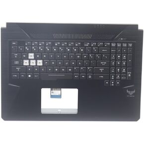 مسند راحة اليد بديل جديد لجهاز Asus TUF Gaming FX705G FX705GM FX705D FX705DD حافظة علوية مع لوحة مفاتيح بإضاءة خلفية US 90NR0281-R31US0