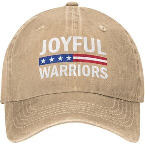 Joyful Warrior Kamala Harris Tim Walz Waltz 2024 Hat Vintage Washed Adjustable Cap for Men Women