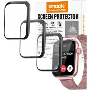 Screen Protector Compatible with 1.85" AKUMAKA G39 and Fitniv IW2 Smartwatch，3D PMMA, 3PCS