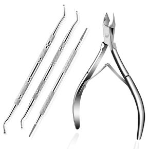 6-Pack Ingrown Toenail File and Lifters, Professional Surgical Stainless Steel Ingrown Toenail Removal Tool Kit, Manicure Treatment Pedicure Under Nail Cleaner Correction Polish Pain
