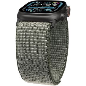 Ultra Wide Nylon Fabric Watch Band Compatible with Apple Watch Ultra 49mm 46mm 45mm 44mm 42mm 38mm 40mm 41mm, Adjustable Sport Loop bands for women men