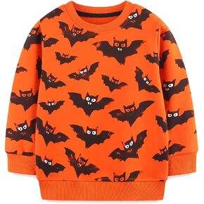 Popshion Toddler Boy Crewneck Sweatshirt Dinosaur Shirts Long Sleeve Cartoon Pullover Sweater for Kids