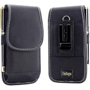 Nylon Phone Case with Belt Clip and Loop, Suitable for iPhone up to 6.5 inch, Carrying Bag Holder Waist Cell Phone Pouch RFID Blocking, Waterproof Magnetic Cover Smartphone Waist Pack