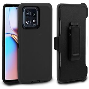 Designed for Motorola Moto Edge 5G 2024 Case with Belt Clip Holster, Anti-Drop, Shockproof, with Kickstand, Heavy Duty Protection 3-Layer Protection (Deer)