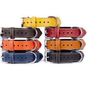 Soft Leather Dog Collar | Dog Collars for Small, Medium and Large Dogs | Durable Heavy Duty Dog Collars
