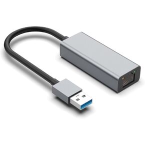 USB to Ethernet Adapter, USB 3.0 to 2.5Gbps Gigabit Ethernet LAN Network Adapter, USB to RJ45 Compatible for Win 7 8 8.1 10 XP (32/64bit) for Chrome OS for Linux Kernel