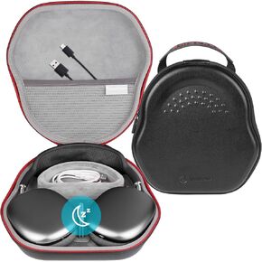 Smatree Hard Case for Apple AirPods Max Supports Sleep Mode, Travel Carrying Case for Airpod Max Headphone Accessories, Portable Protective Storage Bag