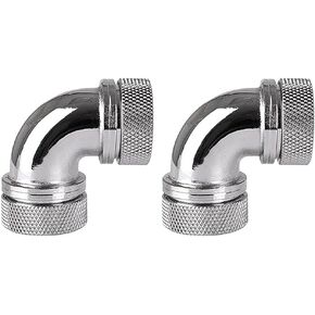 Thermaltake Pacific DIY LCS Chrome G1/4 PETG 16mm (5/8") OD Tube 90 Degree Compression Fitting Cooling CL-W097-CA00SL-A