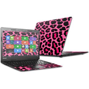 MightySkins Skin Compatible with Lenovo IdeaPad 100S 14" wrap Cover Sticker Skins Pink Leopard