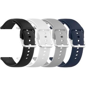 Bands for SKG V9 Pro/KEEPONFIT IDW26/TOZO S5/AGPTEK LW11/RUIMEN D1 H1 Band, 22MM Soft Silicone Waterproof Adjustable Sport Watch Strap Replacement Wristbands for IDW13,IDW16,IDW19 Smartwatch for Men Women