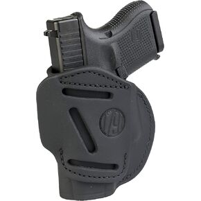 1791 GunLeather 4-Way Glock 26 Holster - OWB and IWB CCW Holster - Right Handed Leather Gun Holster - Fits Glock 25, 26, 27, 29, 30, 32, 33