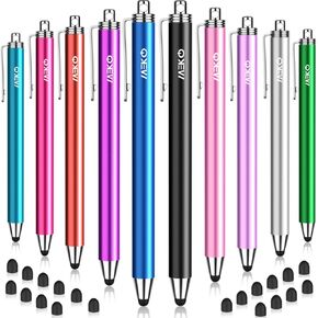 Stylus Pens for Touchscreens, MEKO 10 Pack High Precision 0.24" Replaceable Thin Tip Stylus with 20 Pcs Replacement Tips for iPad iPhone Tablets Smartphone&All Universal Touch Screen(10 Stylus+20Tips)