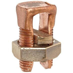 90328 Split Bolt Connector, Used With Copper Conductors, 4/0-250 AWG, 250 - 250 Max Run To Max Tap, 4/0 - 8 Min Run To Min Tap, 250 - 8 Max Run To Min Tap, 1 - 1 Min Equal Tap and Run, 500inlb Toque